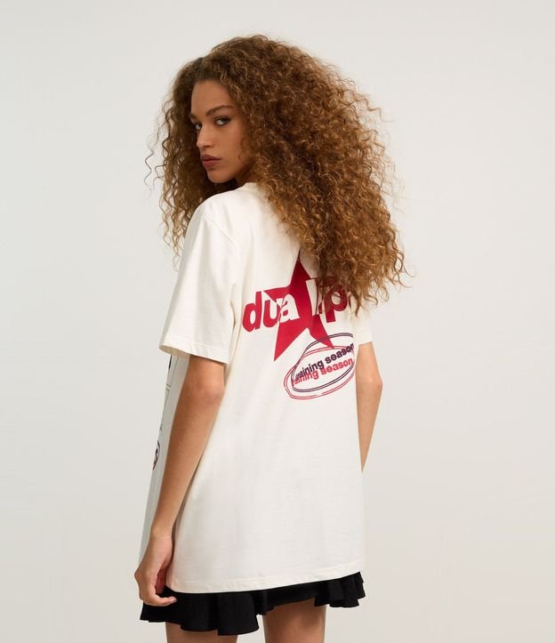 Remera alargada en Algodón con Estampa Frente y Espalda Dua Lipa 4