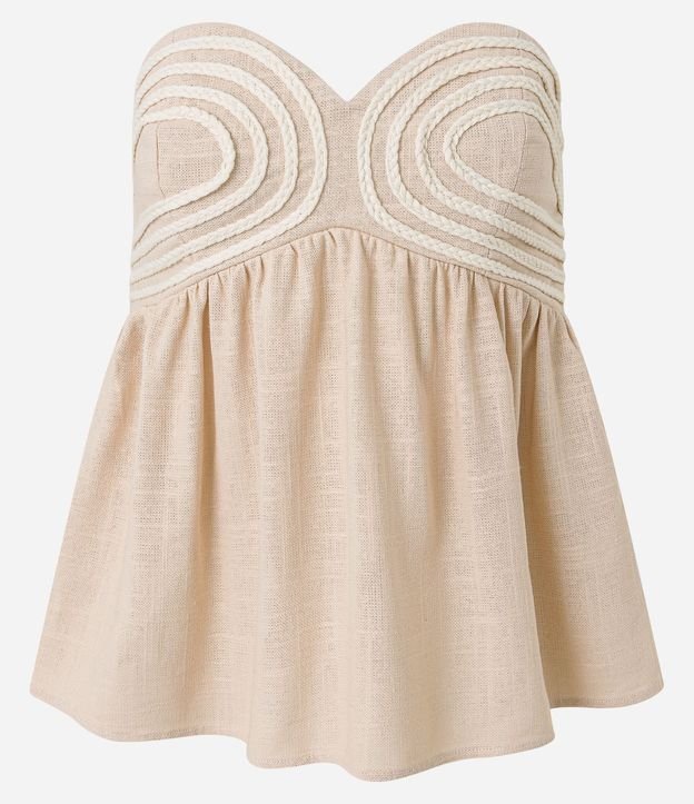 Blusa sin Bretel en Viscolino con Cuerdas en el Busto 6