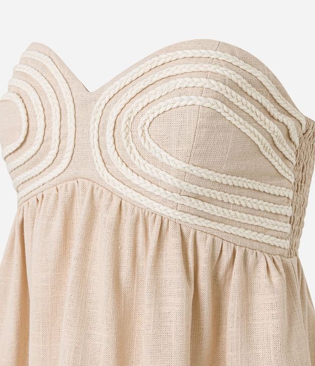 Blusa sin Bretel en Viscolino con Cuerdas en el Busto 7