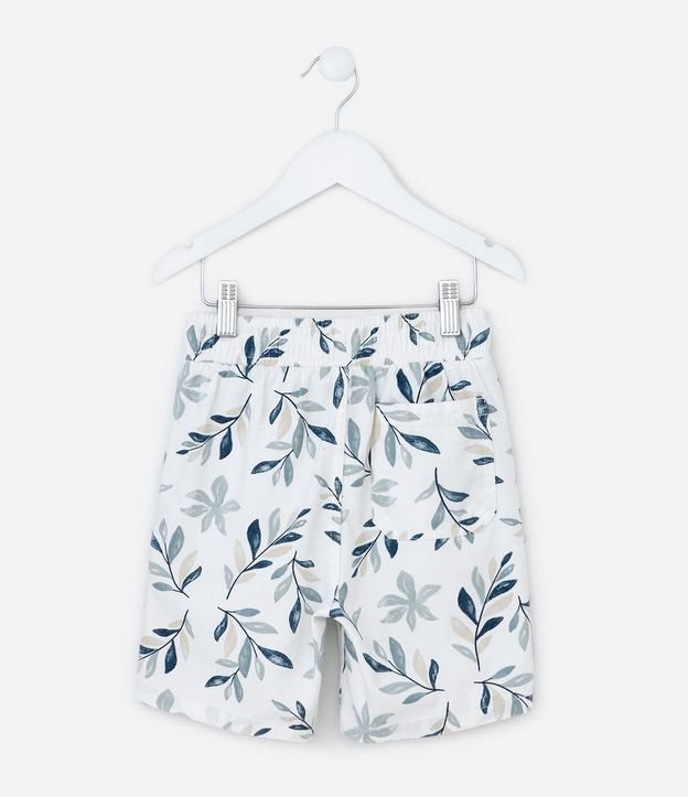 Bermuda Infantil Playera en Sarga con Estampa Tropical - Talle 1 a 6 años 2