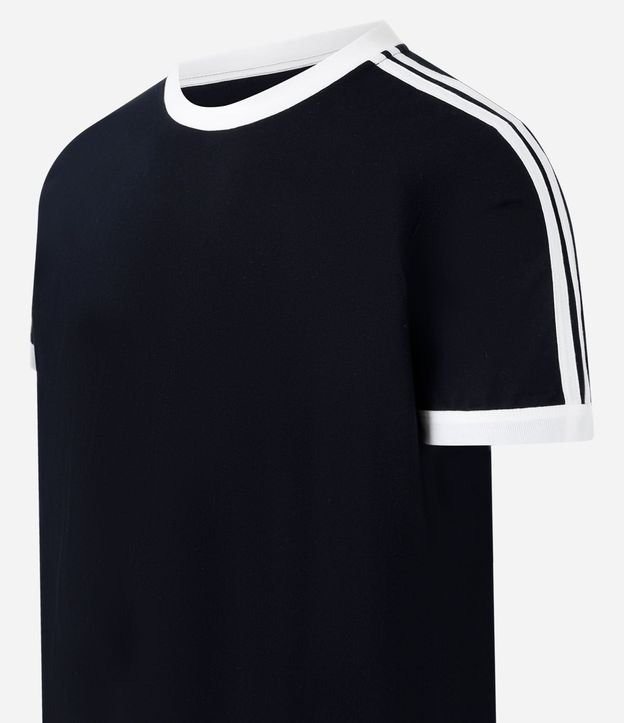 Remera Regular en Algodón con Rayas en los Hombros 6