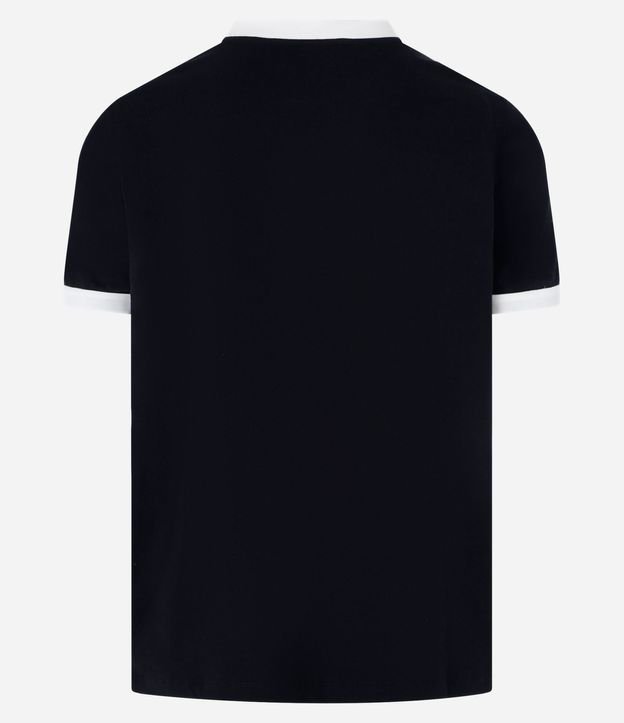 Remera Regular en Algodón con Rayas en los Hombros 7