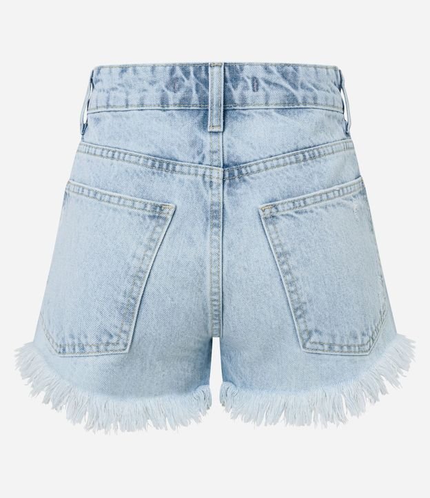 Short Slim en Jeans con Desgastados y Terminación Deshilachada 7