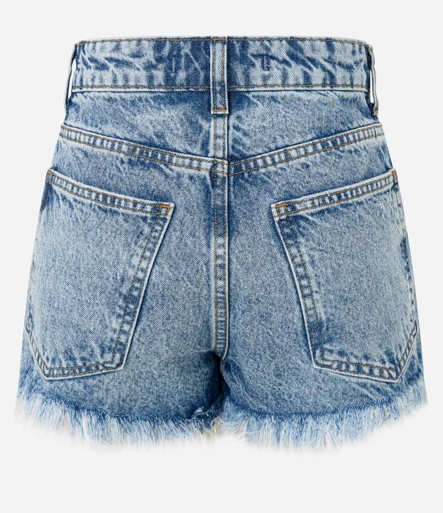 Short Slim en Jeans con Desgastados y Terminación Deshilachada 5
