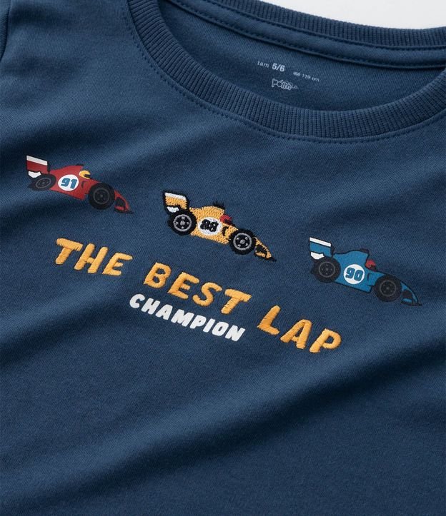 Remera Infantil con Bordado Coches de Corrida - Talle 1 a 6 años 5