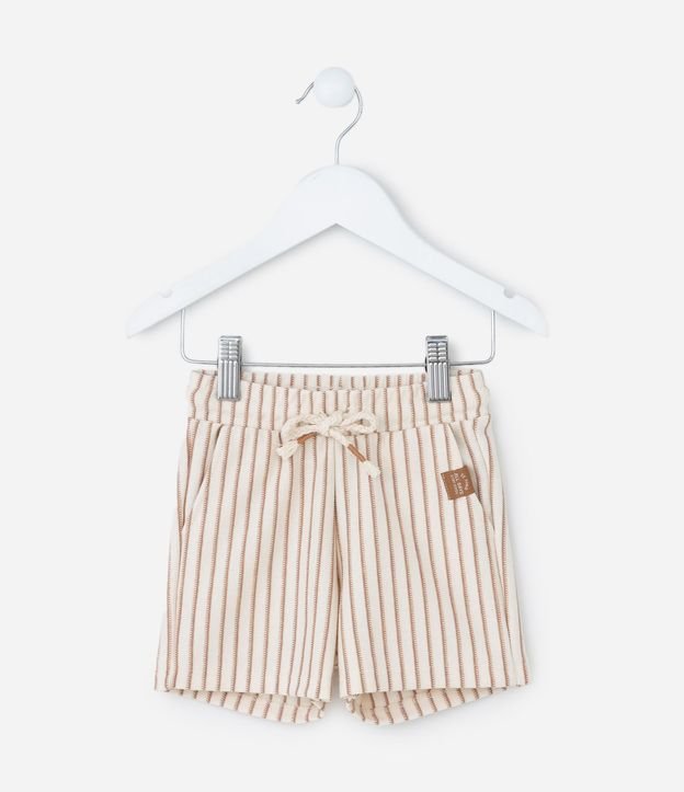 Bermuda Infantil con Estampa Rayada - Talle 1 a 6 años