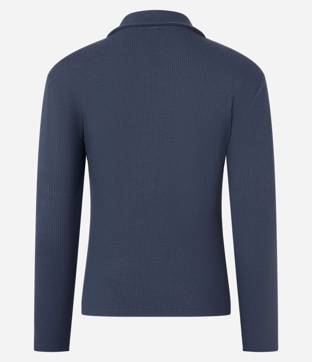 Blusa en Rib con Cuello Polo 7