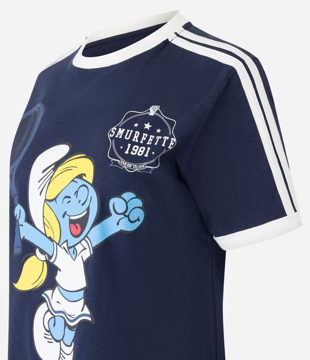 Remera Alargada en Algodón con Estampa Pitufina Tenista 5