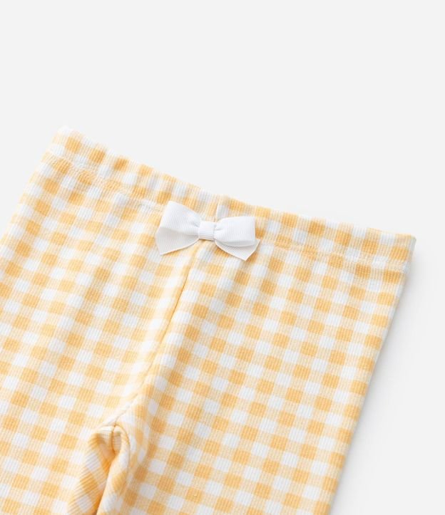 Pantalón Legging Infantil con Estampa de Cuadros Vichy - Talle RN a 18 meses 6