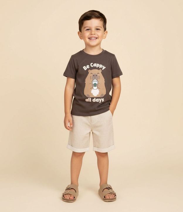 Remera Infantil con Estampa Carpincho Be Cappy - Talle 1 a 6 años