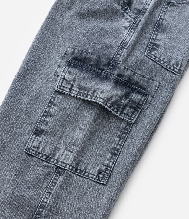 Pantalón Baggy Infantil en Jeans con Bolsillos Cargo - Talle 5 a 14 años 8