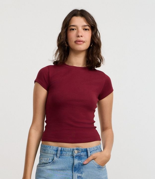 Blusa Básica Justa y Alargada en Rib