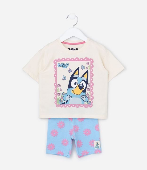 Conjunto Corto Infantil con Estampa Bluey - Talle 1 a 6 años 2