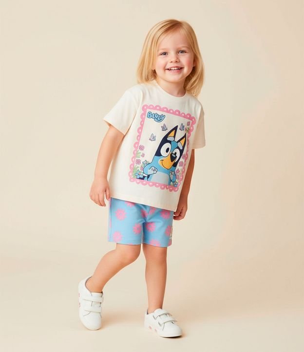 Conjunto Corto Infantil con Estampa Bluey - Talle 1 a 6 años