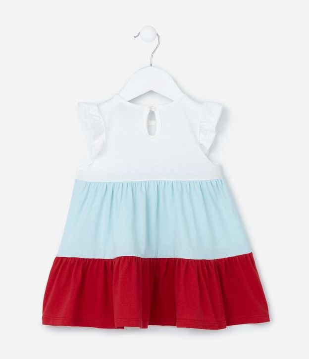 Vestido Infantil con Volados Maria y Moña - Talle 0 a 18 meses 2