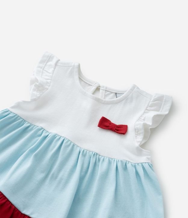Vestido Infantil con Volados Maria y Moña - Talle 0 a 18 meses 5