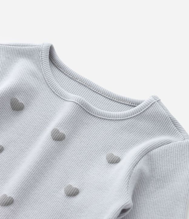 Blusa Infantil Acanalada con Estampa Corazones - Talle 1 a 6 años 5