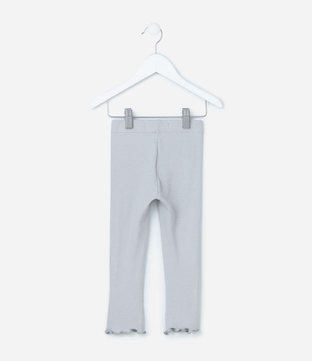 Pantalón Legging Infantil Acanalada con Costura Frufru - Talle 1 a 6 años 2