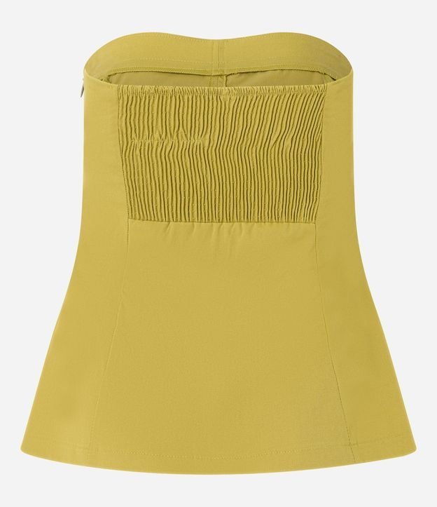Blusa en Sarga Sin Breteles con Lastex en la Espalda 8
