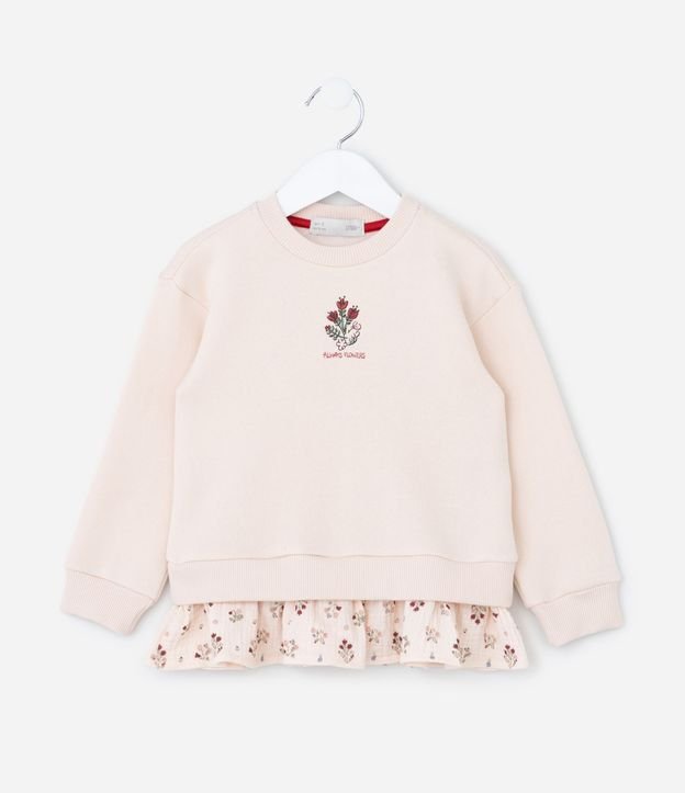 Saco Infantil con Bordado y Bajo con Volado - Talle 1 a 6 años