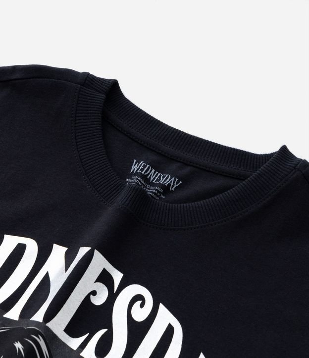 Remera Infantil con Estampa Wednesday y Lettering en Foil - Talle 5 a 14 años 5