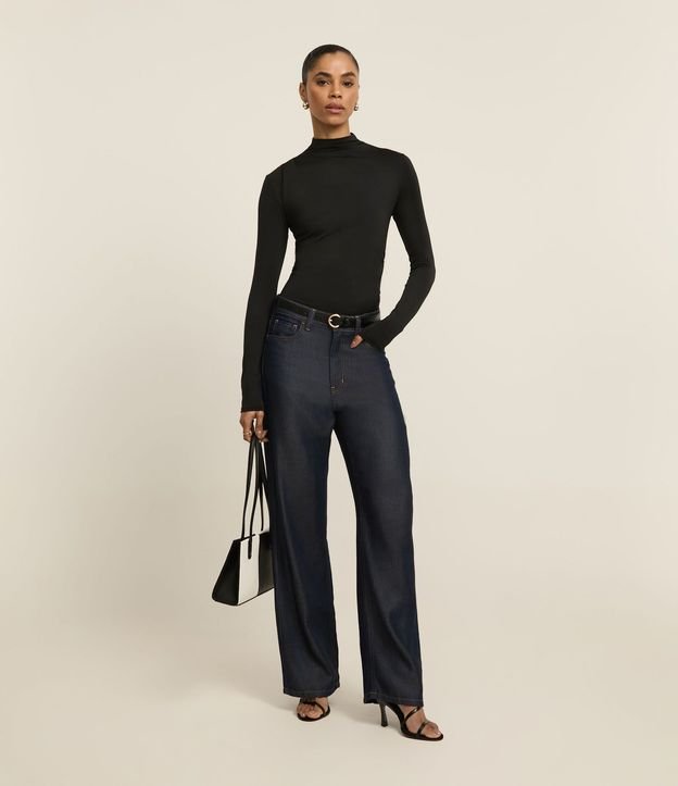 Blusa con Cuello Alto y Fruncidos Delanteros 2