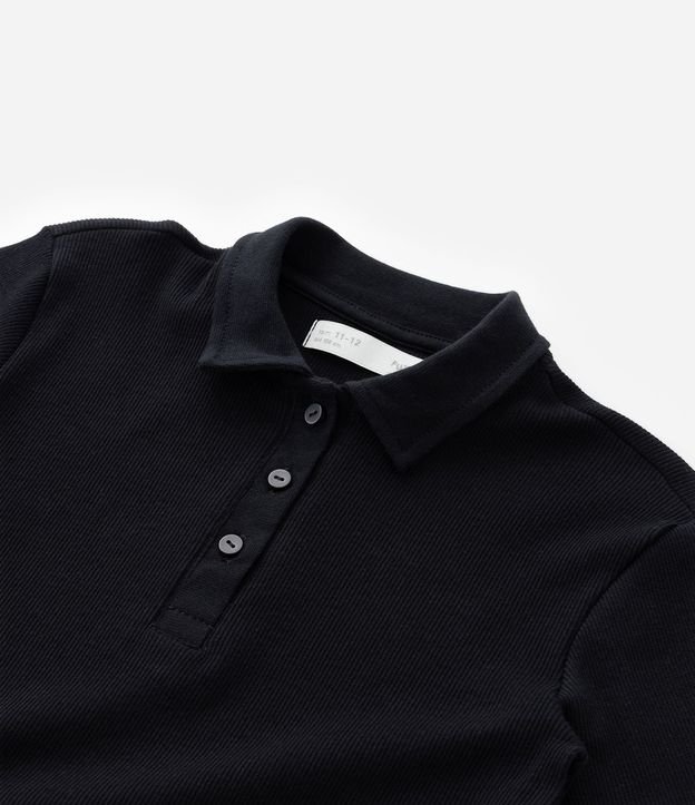 Remera Infantil en Rib con Cuello Polo - Talle 5 a 14 años 5