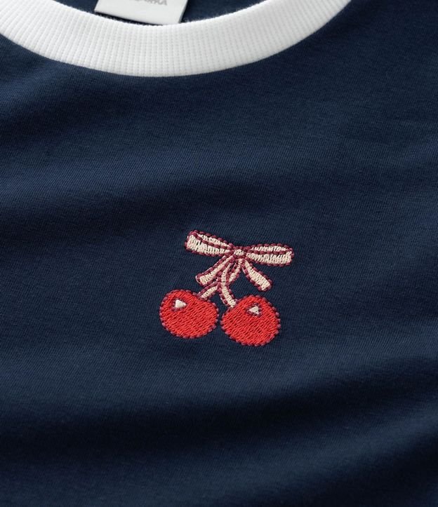 Blusa Infantil con Lacitos y Bordado Cereza - Talle 5 a 14 años 7