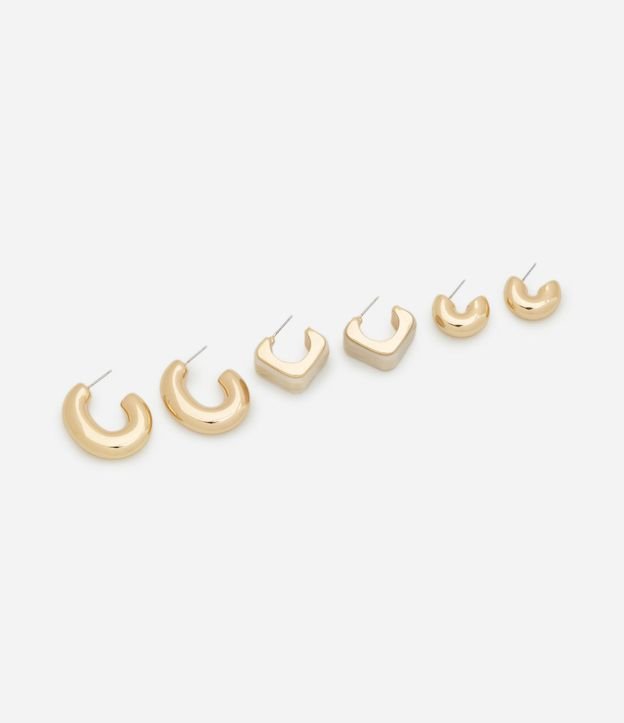 Kit 03 Caravanas Argollas con Formas Diversas