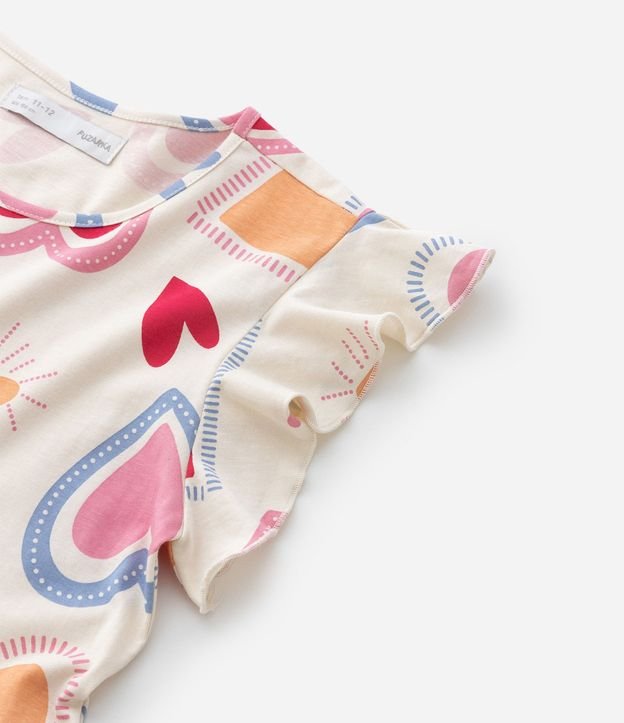 Vestido Infantil con Estampa Corazones - Talle 5 a 14 años 5