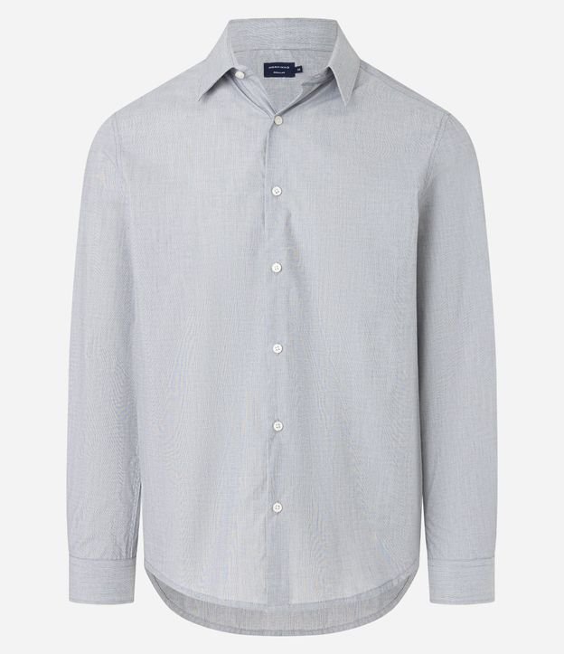 Camisa Regular en Tricolina con Fibra de Bambú Abotonado y Bolsillo 8