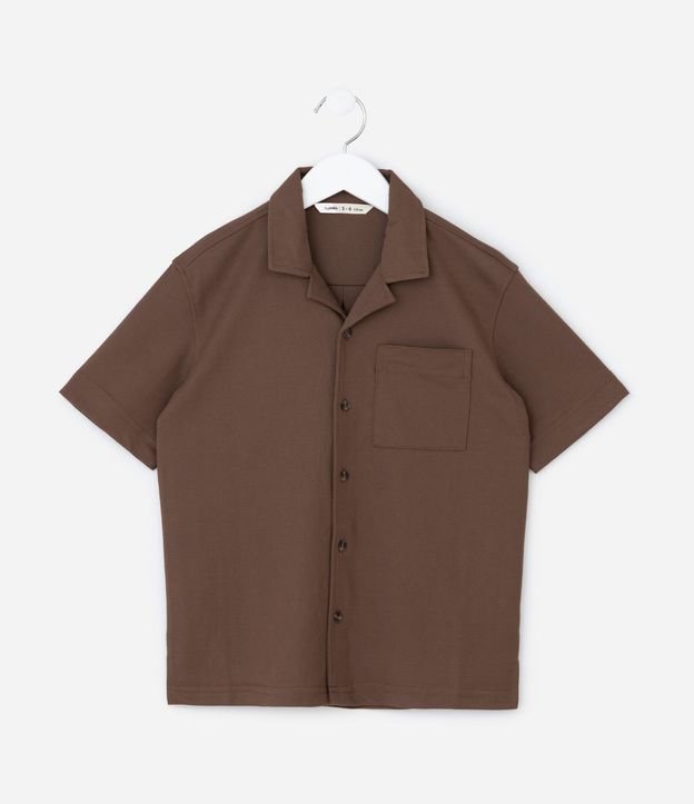 Camisa Infantil en Viscosa con Textura - Talle 5 a 14 años