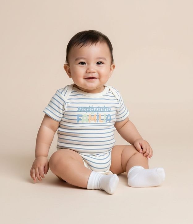 Body Infantil con Lettering Xodózinho da Família - Talle RN a 18 meses