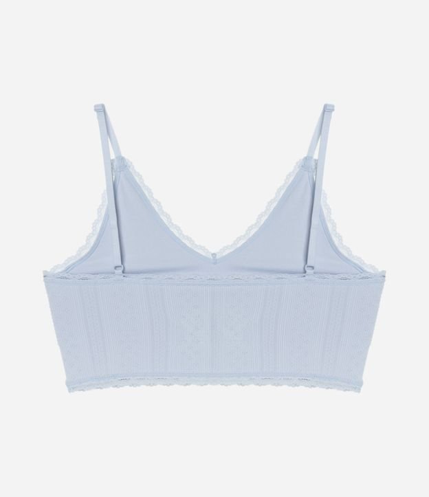 Soutien Top Seamless Texturizado con Encaje y Costura Abajo del Busto 6