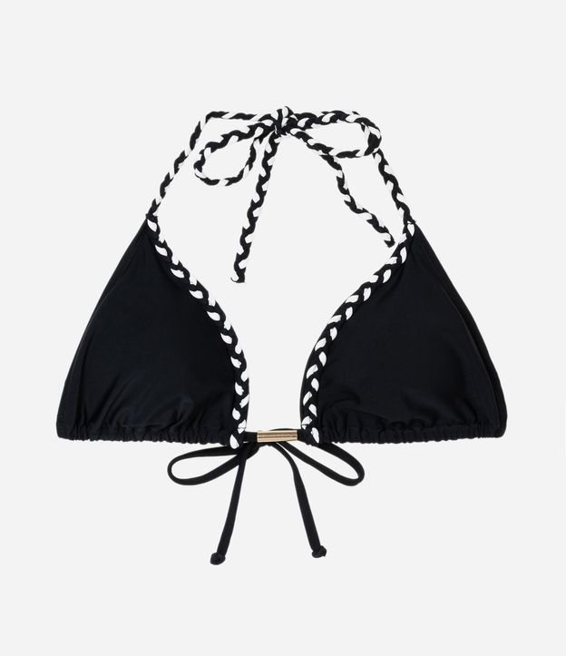 Top Bikini en Microfibra Triangular Fruncido con Trenzado 5