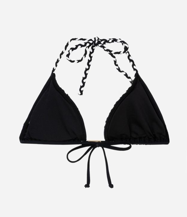 Top Bikini en Microfibra Triangular Fruncido con Trenzado 6