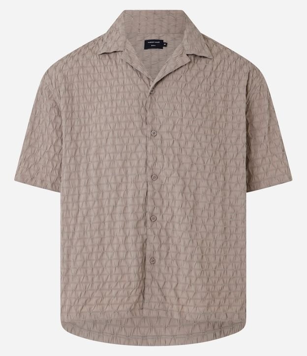 Camisa Boxy en Tricolina con Textura Geométrica 6