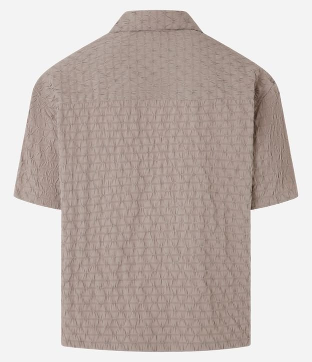 Camisa Boxy en Tricolina con Textura Geométrica 8