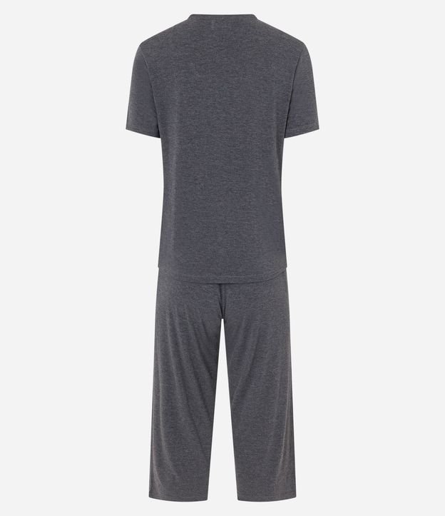 Pijama Americano Capri en Viscosa con Detalle Contrastante 6
