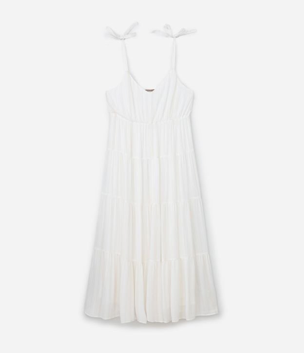 Vestido Midi en Viscosa con Hilo Metalizado y Asa de Moña Curve & Plus Size 6