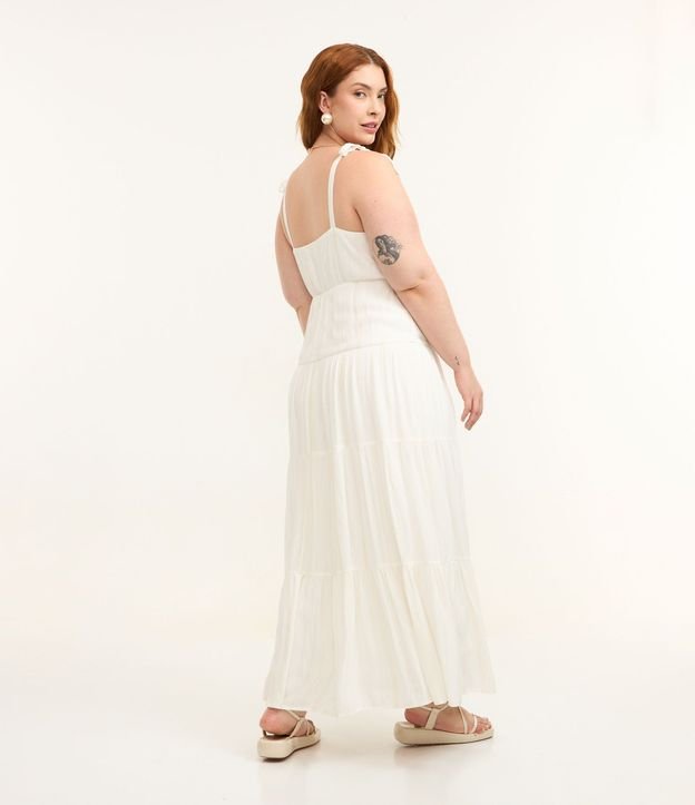Vestido Midi en Viscosa con Hilo Metalizado y Asa de Moña Curve & Plus Size 5