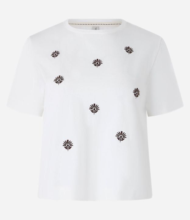 Remera en Algodón con Bordados de Flor 4