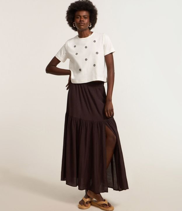 Remera en Algodón con Bordados de Flor 2