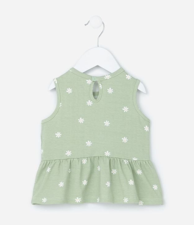 Conjunto Infantil en Malla con Moña y Estampa de Flores - Talle 0 a 18 meses 6