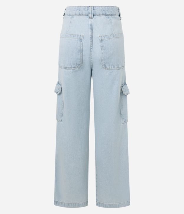 Pantalón Recto Comfort en Jeans con Bolsillos Cargo 7