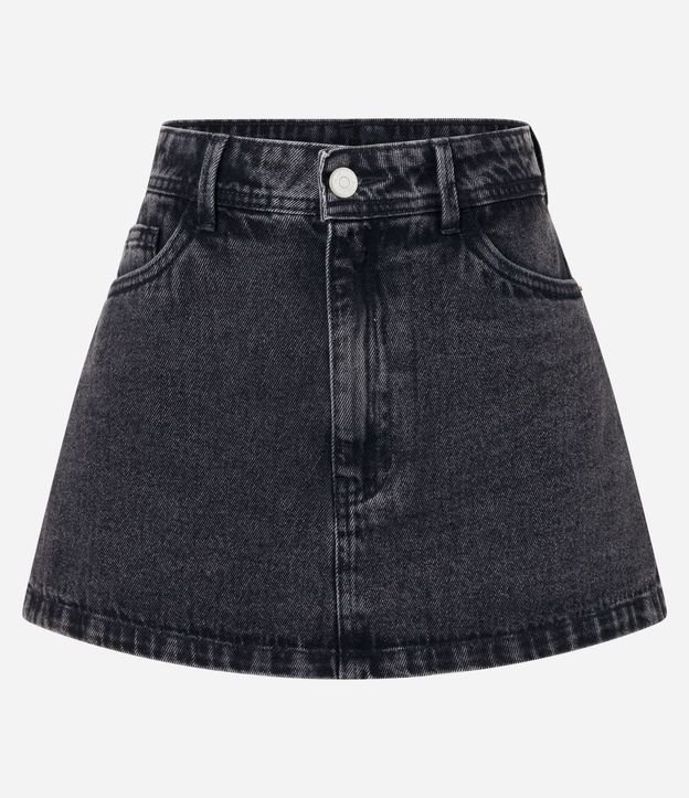 Short Pollera Jeans con Efecto Marmoleado 6