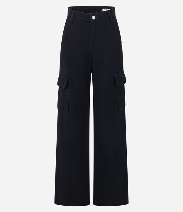 Pantalón Recto Comfort en Sarga con Bolsillos Cargo 5