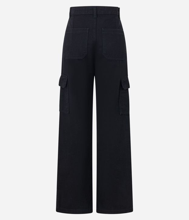 Pantalón Recto Comfort en Sarga con Bolsillos Cargo 6