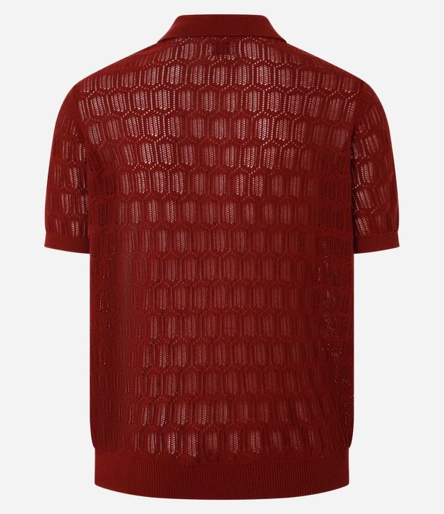 Camisa Polo Regular en Algodón Texturizada con Cuello en V 8