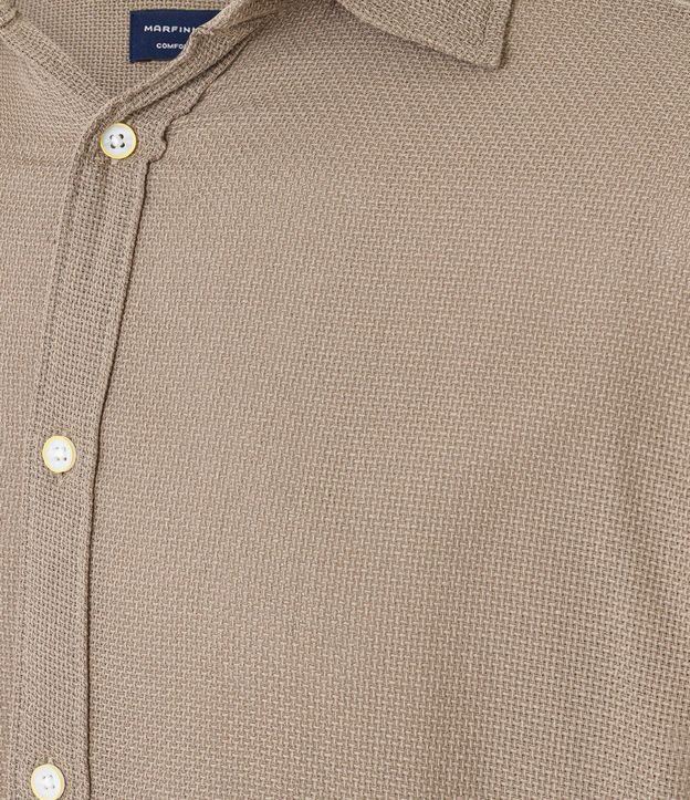Camisa Comfort en Algodón Padron Melange Texturizado 8